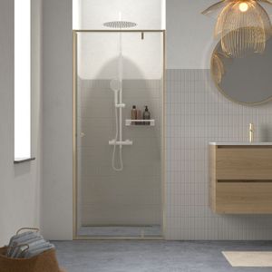 Sealskin - Contour Draaideur - Goud Geborsteld - 6 mm Helder Veiligheidsglas