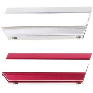 2 Pcs M.2 Nvme Ngff Ssd Heatsink Harde Schijf Aluminium Cooling Vest Met Thermische Pad Zilver & Red