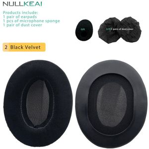 Nullkeai Vervanging Dikker Lederen Velours Oorkussen Voor Corsair HS70 HS60 HS50 HS35 Headset Verbeterde Comfy Spons Geheugen Kussen