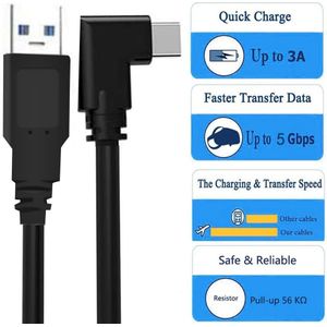 Vr Accessoires 5M Data Line Oplaadkabel Voor Oculus Quest 2 Link Vr Headset Usb 3.0 Type C Data transfer USB-A Type-C Kabel