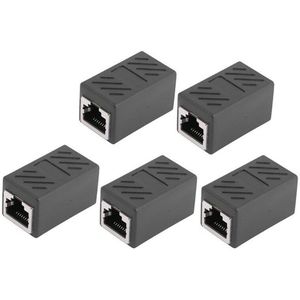 5Pcs RJ45 Inline Coupler Extender Vrouw-vrouw Cat7 Cat6 Cat5e Ethernet Lan Network Cable Adapter Converter Connector