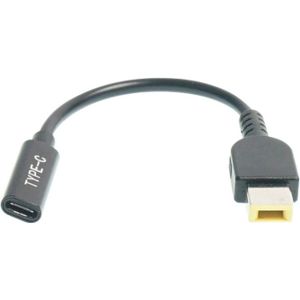 USB-C Type-C Vrouwelijke Om Slanke Tip Power Kabel Werkt Met Voor Lenovo 65W Slanke Tip Laptops