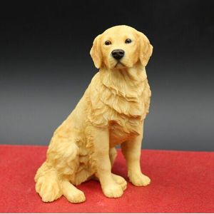 Jjm Golden Retriever Hond Pet Figuur Dier Auto Decoratie Collector Speelgoed Pvc Model Educatief Voor Kinderen Volwassenen Kids