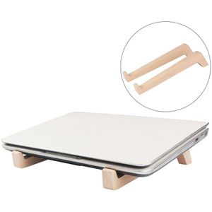 Draagbare Houten Rek Voor 11 Tot 15.6 Inch Laptop Computer Desktop Stand Voeg Hoogte Notebook Beugel Voor Macbook Dell Lenovo