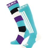 Poederbaas - Unisex Striped - Skisokken - Mint - 2 pack