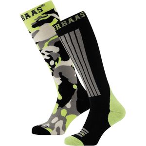 Poederbaas - Skisokken - Camo Black Multi - 2 Pack