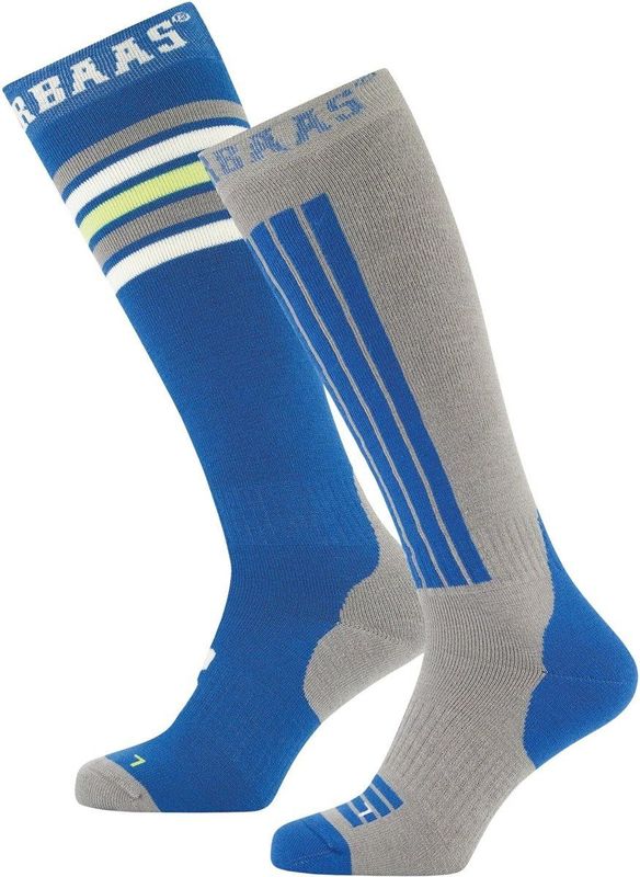 Poederbaas - Skisokken - Grijs - Wolmix - 2 Pack