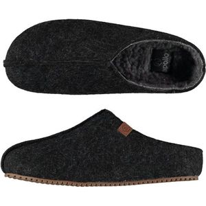 Apollo - Slof - Antraciet - Vilt - Rubberen Zool