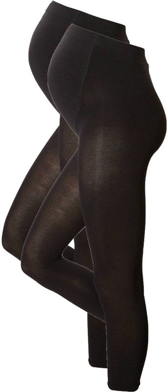 anytime - Zwangerschapslegging - Zwart - 80 Denier - Set van 2