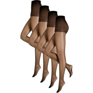 anytime microfibre panty 20 denier - set van 4 zwart