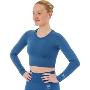 Xtreme Sportswear - Crop Sporttop - Blauw - Lange Mouwen