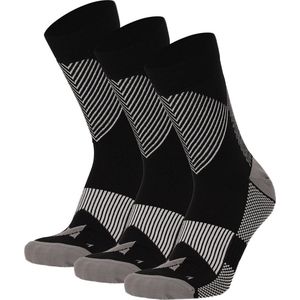 Xtreme - Compressiesokken Quarter - Halfhoge Compressie Kousen - Multi Black - 3 paar