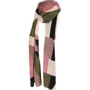 Sarlini Langwerpige Sjaal Multi Print Khaki