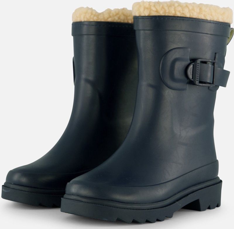 Xq Footwear - Kids Rubber Rain Boots - Blauw - Rubber - Fur
