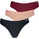 Apollo - Dames String - Rood - Bamboe 3-pack