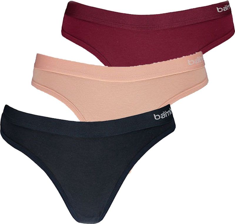 Apollo - Dames String - Rood - Bamboe 3-pack