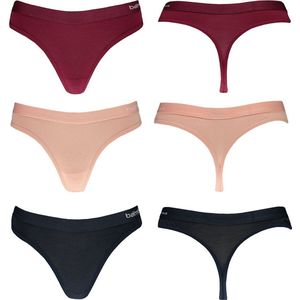 3-pack dames string bamboe - Duurzame strings - Elastische band - S