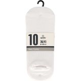 Apollo Dames / Heren Footies No Show Sokken Zwart 10-Pack - Maat 36/41