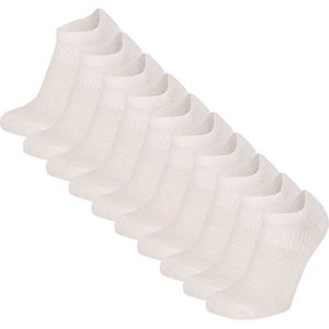 Apollo - Footies No Show Sokken - Wit - 10-Pack - Unisex