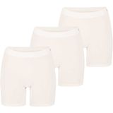 Apollo Seamless Dames Short Bamboe Onderboek Met Pijpjes Naadloos Wit 3-Pack - Maat L