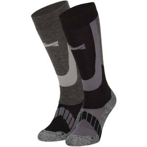 Xtreme Skisokken - set van 2 Zwart/Grijs