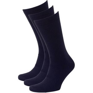 anytime - Wollen Sokken - Donkerblauw - Set van 3