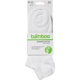 Sneakersokken Bamboe Wit 3-paar Heren / Dames - Maat 47-50