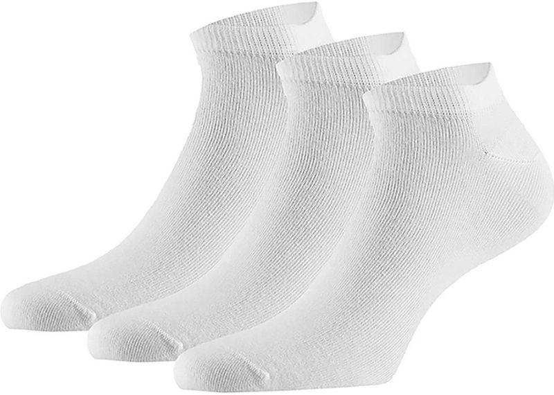 Sneakersokken Bamboe Wit 3-paar Heren / Dames - Maat 47-50