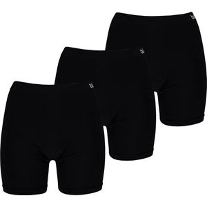 Apollo Seamless Dames Short Bamboe Onderboek Met Pijpjes Naadloos Zwart 3 Pack