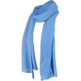 Sarlini Langwerpige Plisse Sjaal Mid Blauw