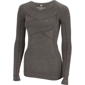 Xtreme Thermoshirt Dames - Merino Wol - Grey Melange - Maat XL