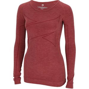 Xtreme Thermoshirt Dames - Merino Wol - Red Melange - Maat M