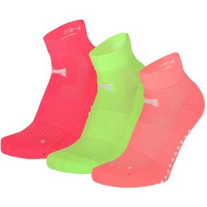 Xtreme Yoga Sokken Neon Roze / Groen / Oranje - 3 paar - Pilates sokken - Antislip - Anatomisch voetbed - Maat 35/38