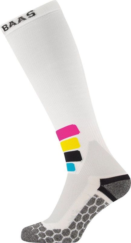 Poederbaas - Skisokken - Compressie - Wit - Merino