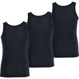 Apollo - Jongens Singlet Hemd - Blauw - Bamboe - 3-Pack