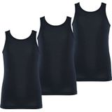 Apollo - Jongens Singlet Hemd - Blauw - Bamboe - 3-Pack