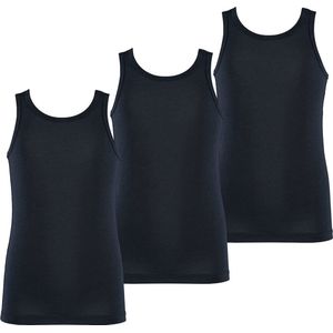 Apollo - Jongens Singlet Hemd - Blauw - Bamboe - 3-Pack