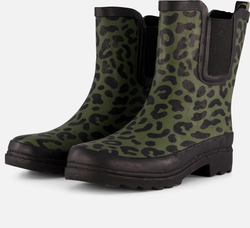 Xq Footwear Chelsea Regenlaars Print Rubber Groen - Laarzen - 42