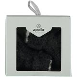 Apollo gebreide baby slofjes 0-3 mnd antraciet