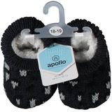 Apollo - Pantoffels - Grijs - Gebreid - Zachte Voering