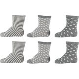 Apollo Sokken - set van 6 Grijs/Wit