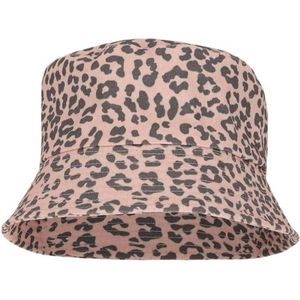 Sarlini bucket hat met all-over panterprint lichtroze