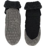 Heat Essentials - Wollen Pantoffel Sokken - Unisex - Antraciet - Cosyshoe Antislip