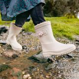 Gevoerde dames regenlaarzen roze - 100 stof- en waterdicht