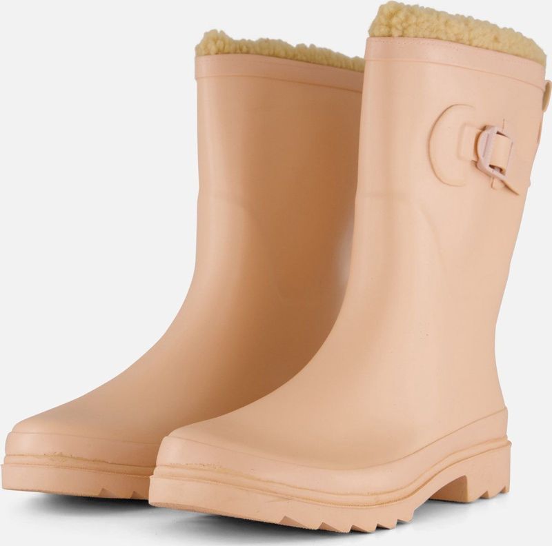 Gevoerde dames regenlaarzen roze - 100 stof- en waterdicht