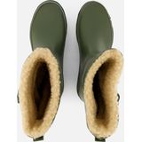 XQ Regenlaarzen Dames Fake Fur Groen Regenlaarzen met voering