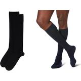 Comfort Essentials - Compressiekousen - Zwart - 2 Paar