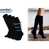 Comfort Essentials - Compressiekousen - Zwart - 2 Paar