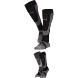 Xtreme Skisokken - 2 paar unisex skikousen kniehoogte - Multi Black - Maat 35/38