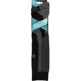 Xtreme Skisokken - 2 paar unisex skikousen kniehoogte - Multi Black - Maat 35/38
